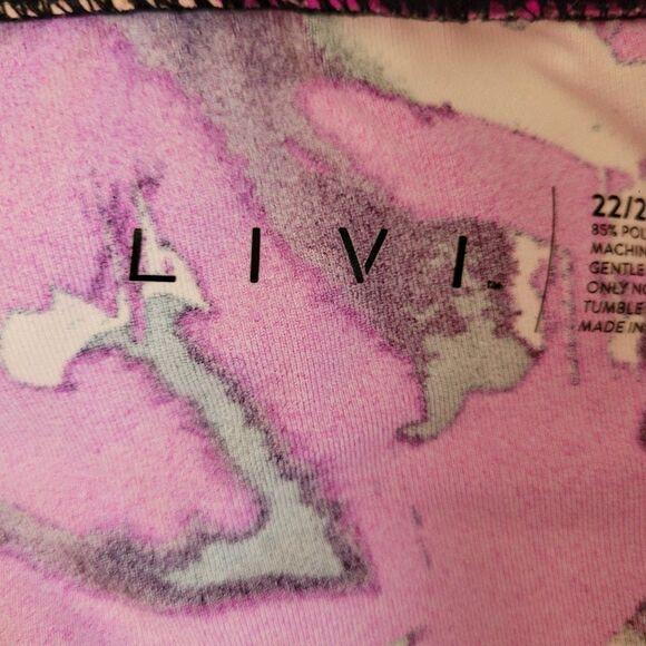Livi Active Leggings 3X Pink Camo High-Rise Signature Stretch Wicking Pockets - Picture 12 of 13
